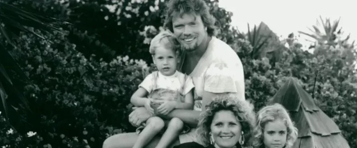 Richard Branson with his wife Joan and their children Sam and Holly when they were young