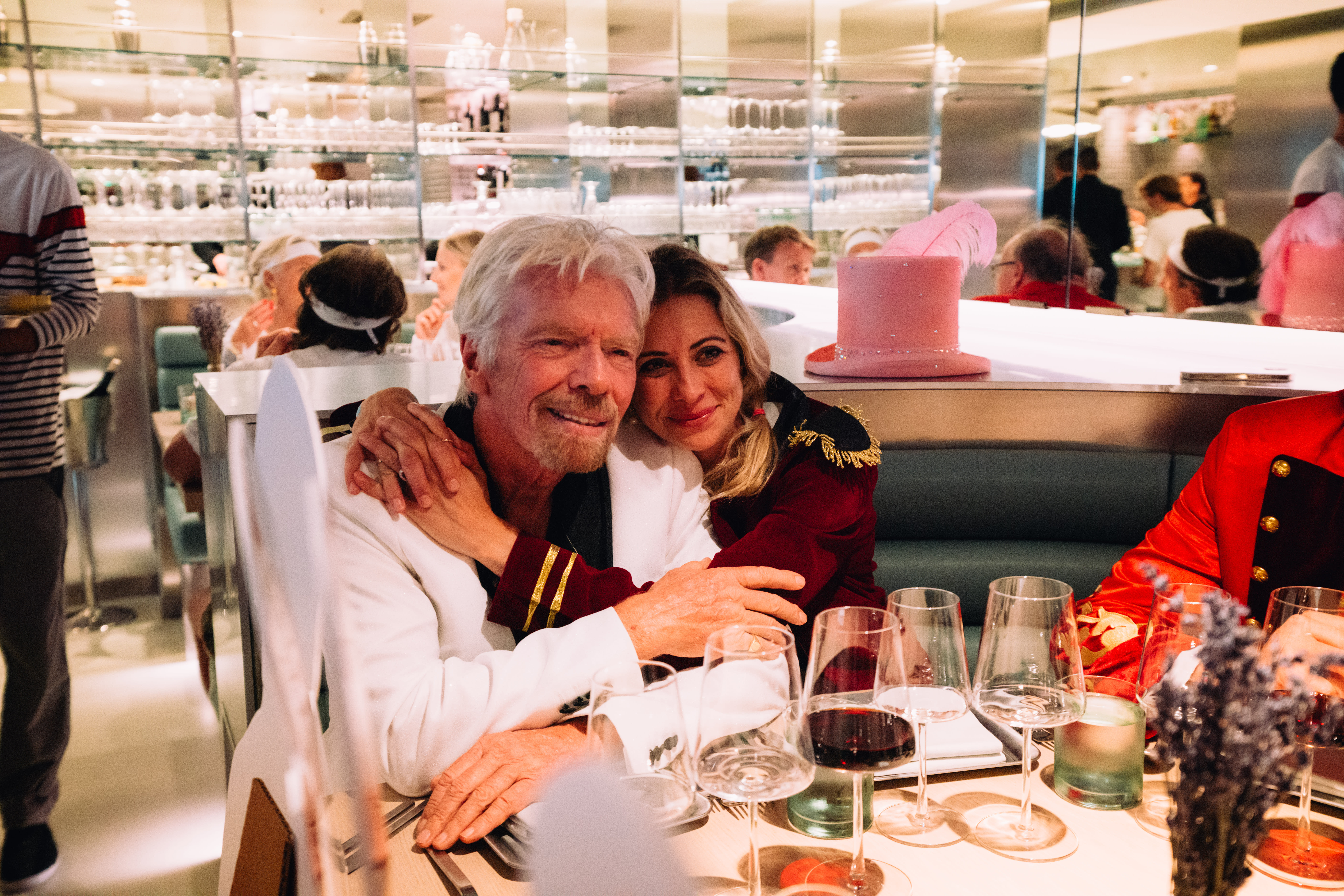 Richard Branson and Holly Branso on-board Virgin Voyages' Scarlet Lady