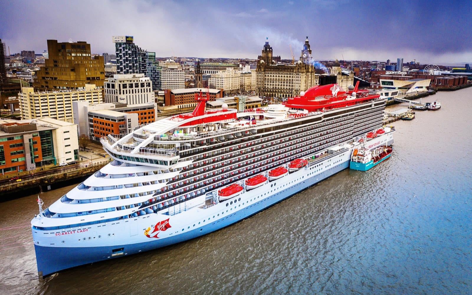 Virgin Voyages' Scarlet lady arrives in Liverpool