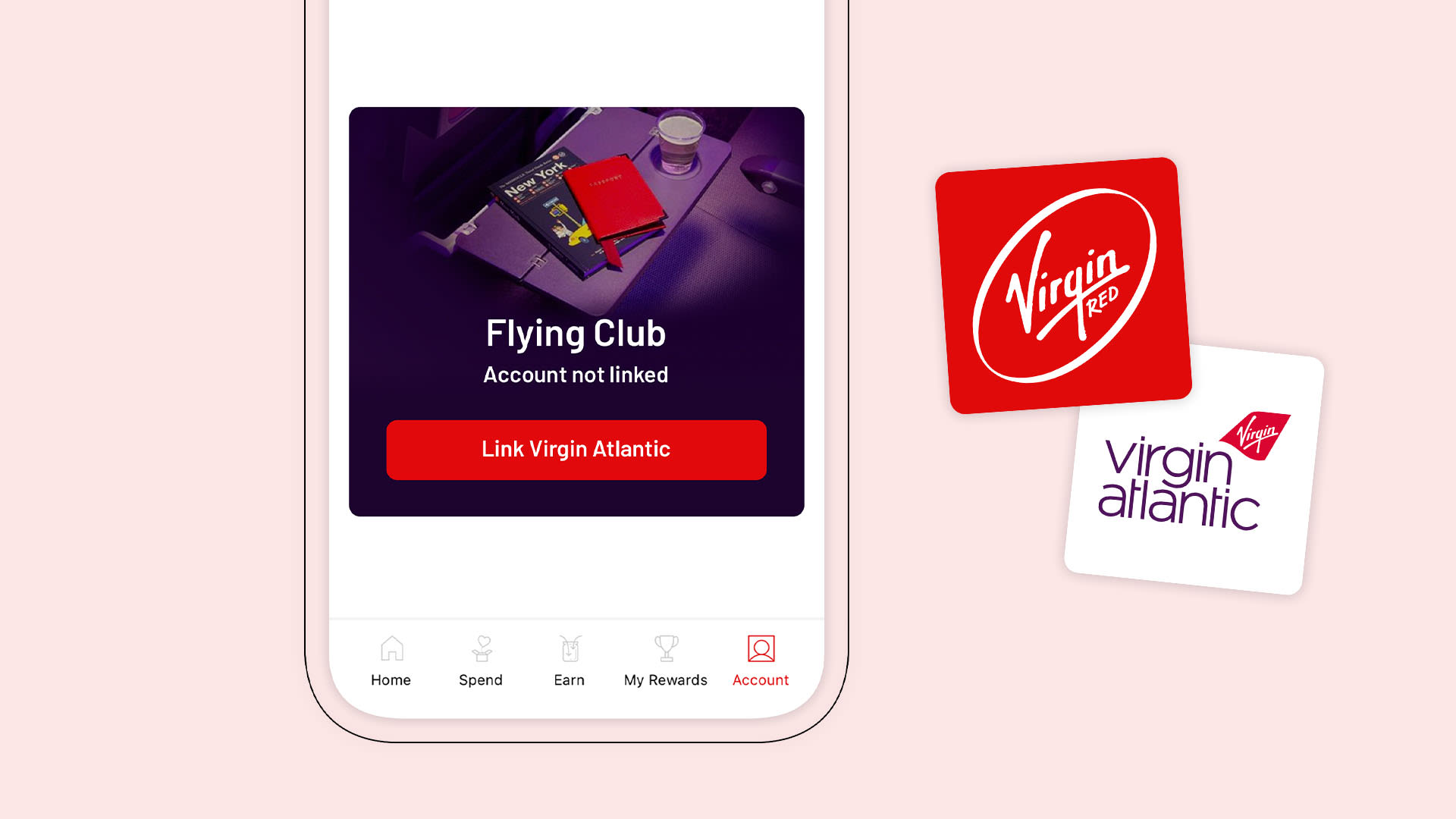 Image of how to link Virgin Red with Virgin Atlantic Flying Club