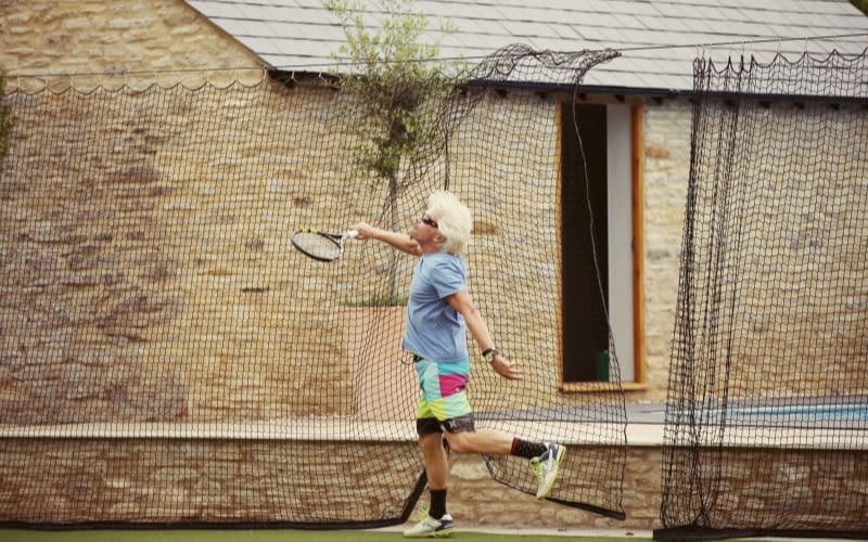 Richard playing tennis in Oxford