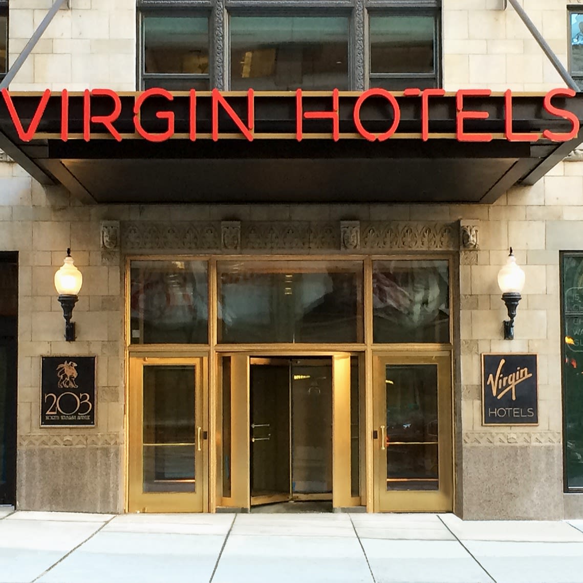 The entrance to Virgin Hotels Chicago