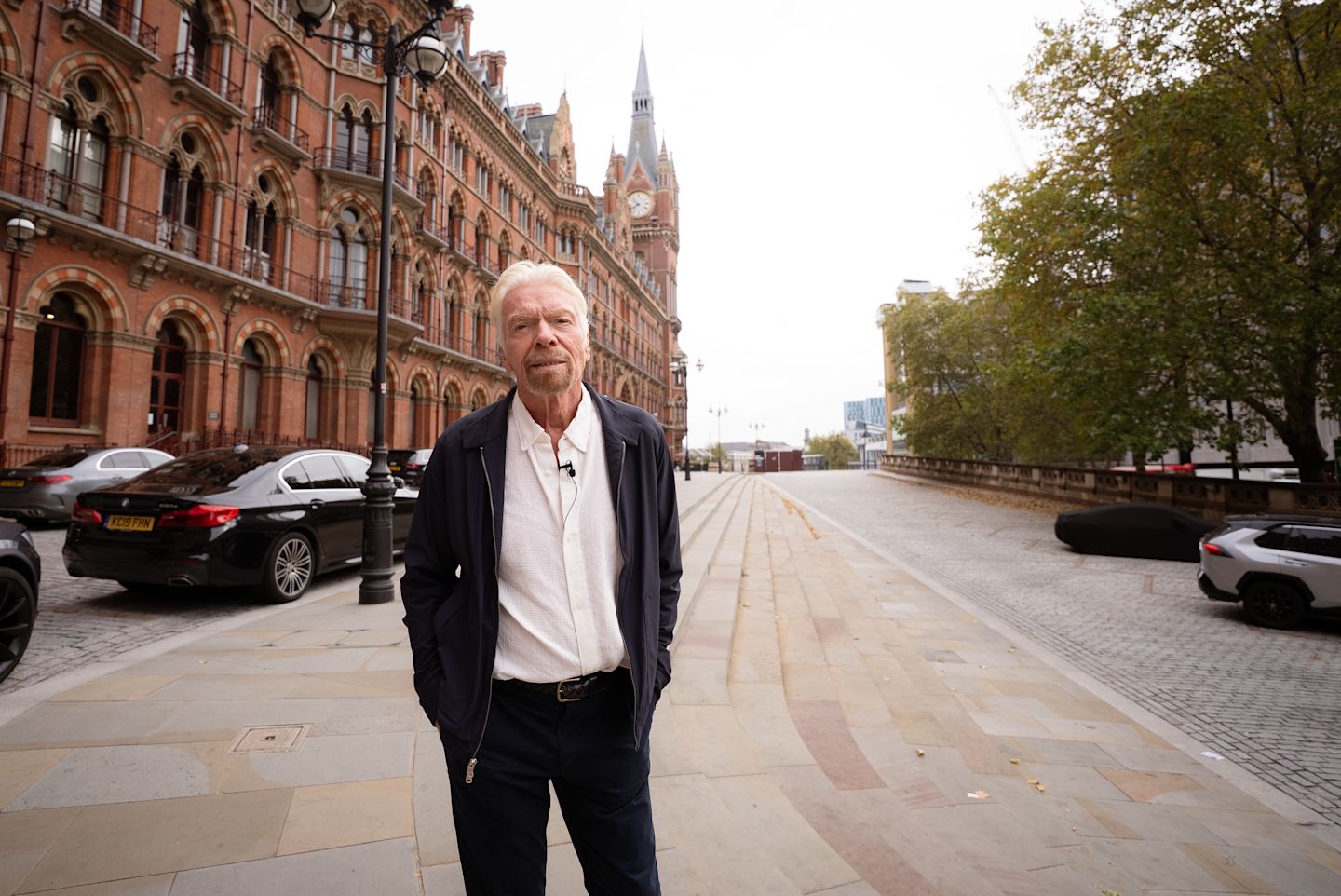 Richard Branson at Kings Cross in London