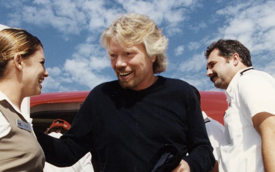 Richard Branson launching Virgin Blue