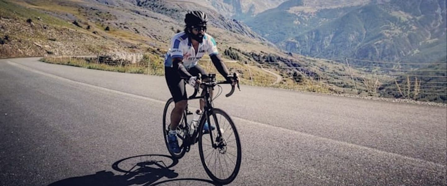 a cyclist on the 2018 strive challenge