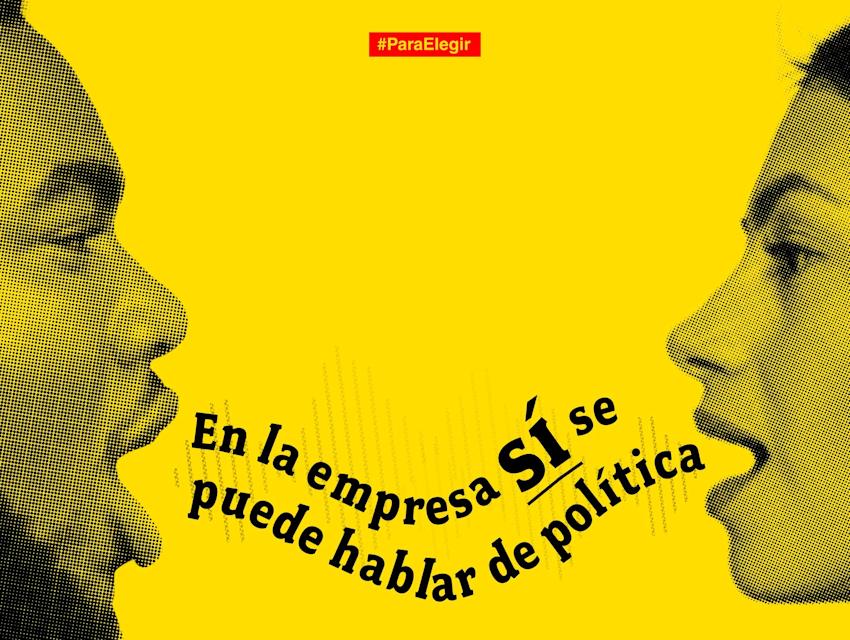 Imagen cabecera ¿Se puede hablar de política en la empresa?