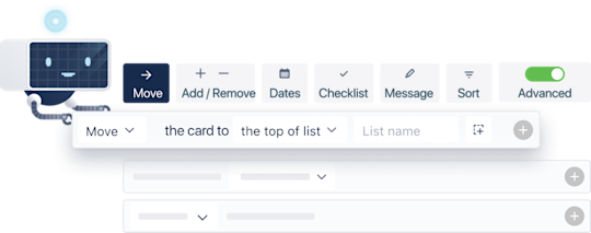 An illustration showing how to set up Automation on a Trello card