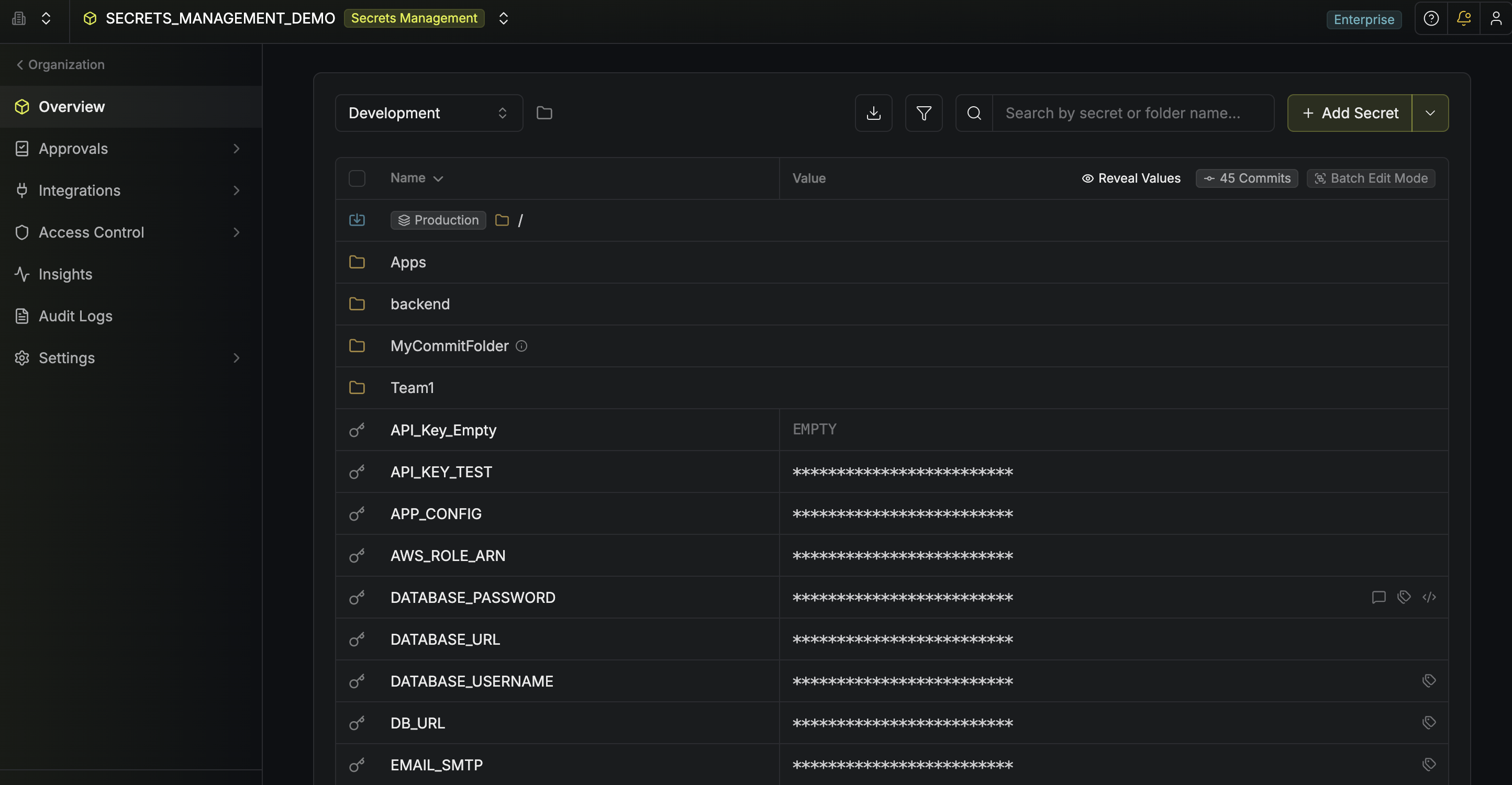 Infisical Secrets Management