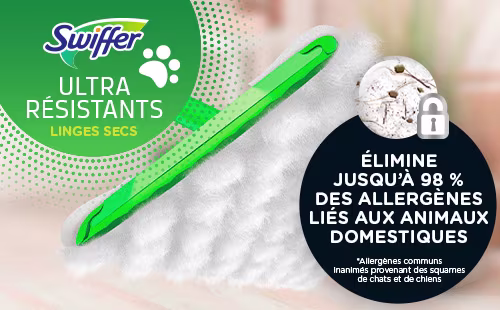 Recharges de linges secs ultra résistants pour balai Swiffer pour animaux domestiques