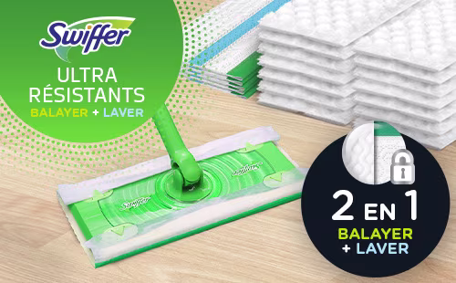 Recharges ultra résistantes pour balai Swiffer – 2 en 1 pour balayer + laver