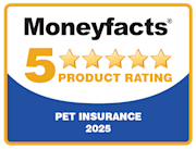 The Moneyfacts Annual Star Rating is awarded by independent, impartial experts to those products assessed to have stand-out features. Moneyfacts have given their 5 Star Annual Rating to our Lifetime £7,500, £10,000 and £16,000 pet insurance.