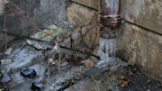 A frozen pipe