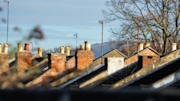 Rooftops and chimneys of houses