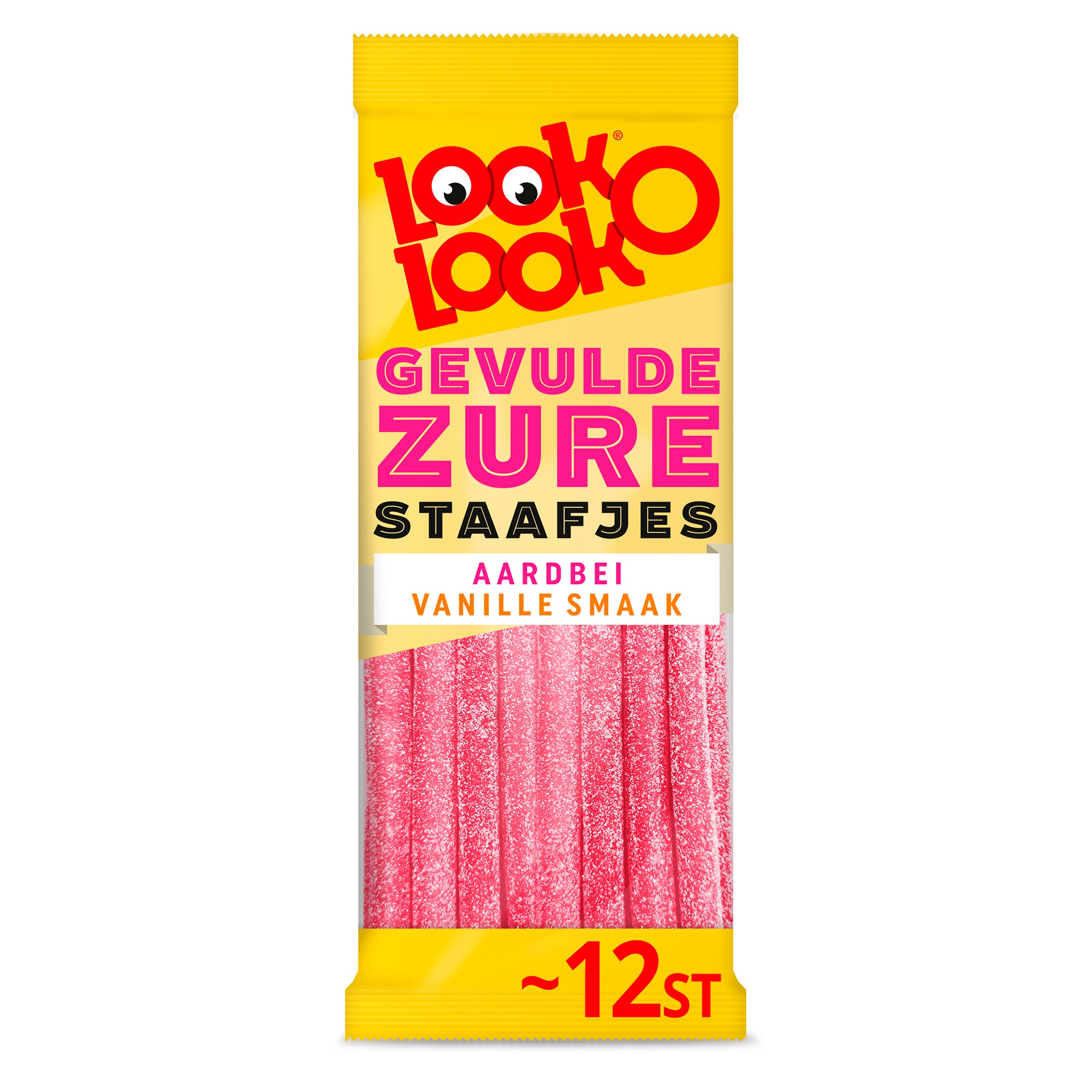 Look O Look Zure Staafjes Aardbei Vanillesmaak Per Zak 125 G