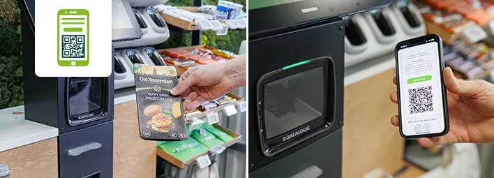 QR-code wordt gescand in de PLUS-app voor sampling.