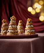 Kerstboompjes met mokkacrème