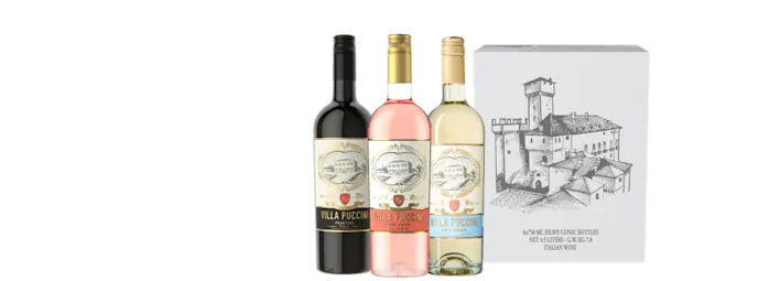 Villa Puccini Pinot Grigio, Primitivo en Pinot Grigio Blush Rose´
