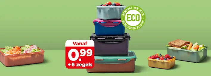 Spaarbakjes van de LocknLock spaaractie van PLUS.