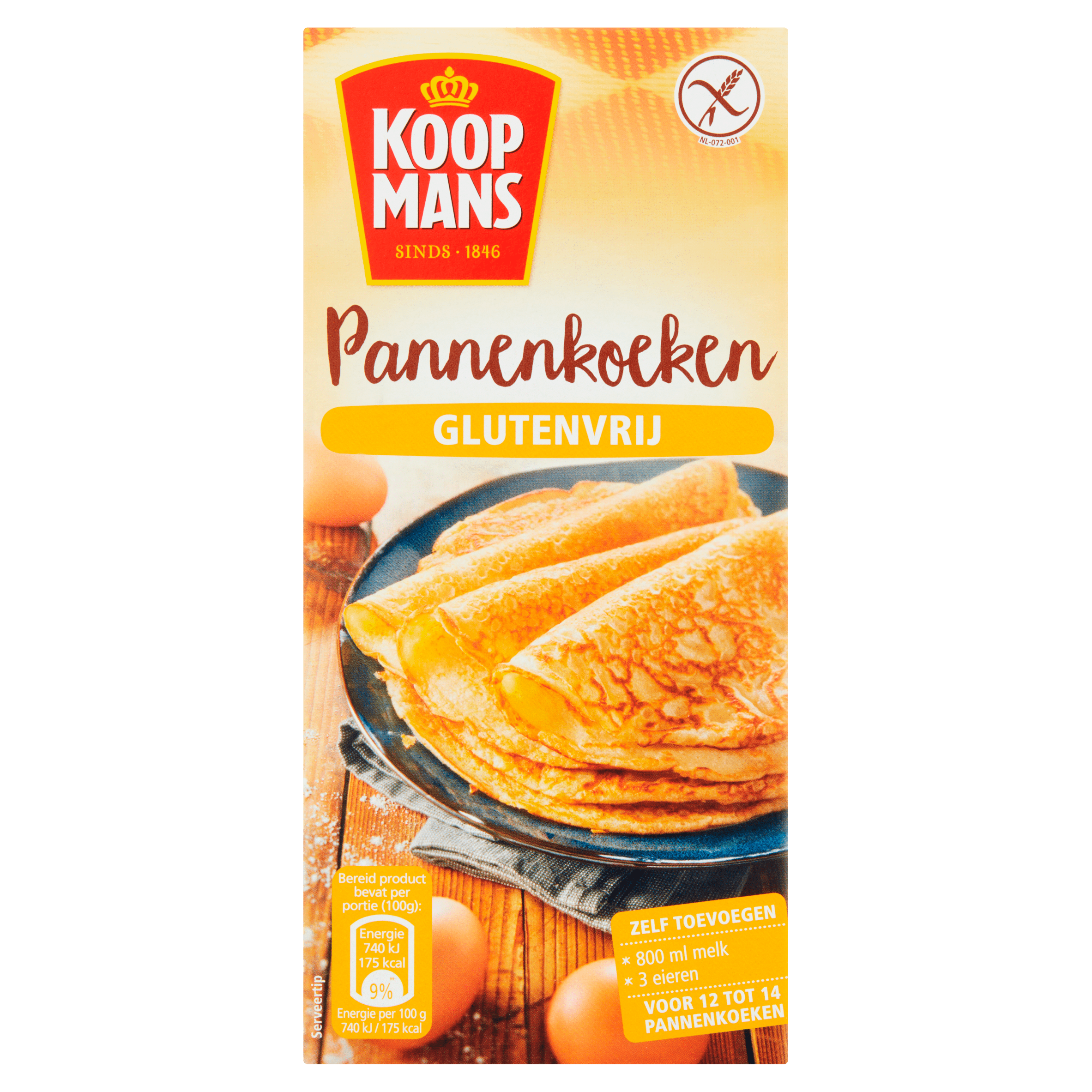 Koopmans Pannenkoekenmix Glutenvrij Per Doos 400 G