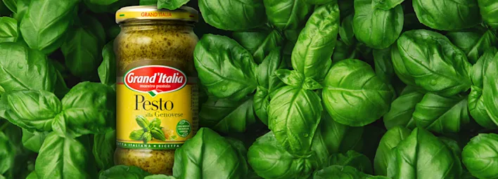 Pesto met 100% verse basilicum van Grand Grand’ Italia.