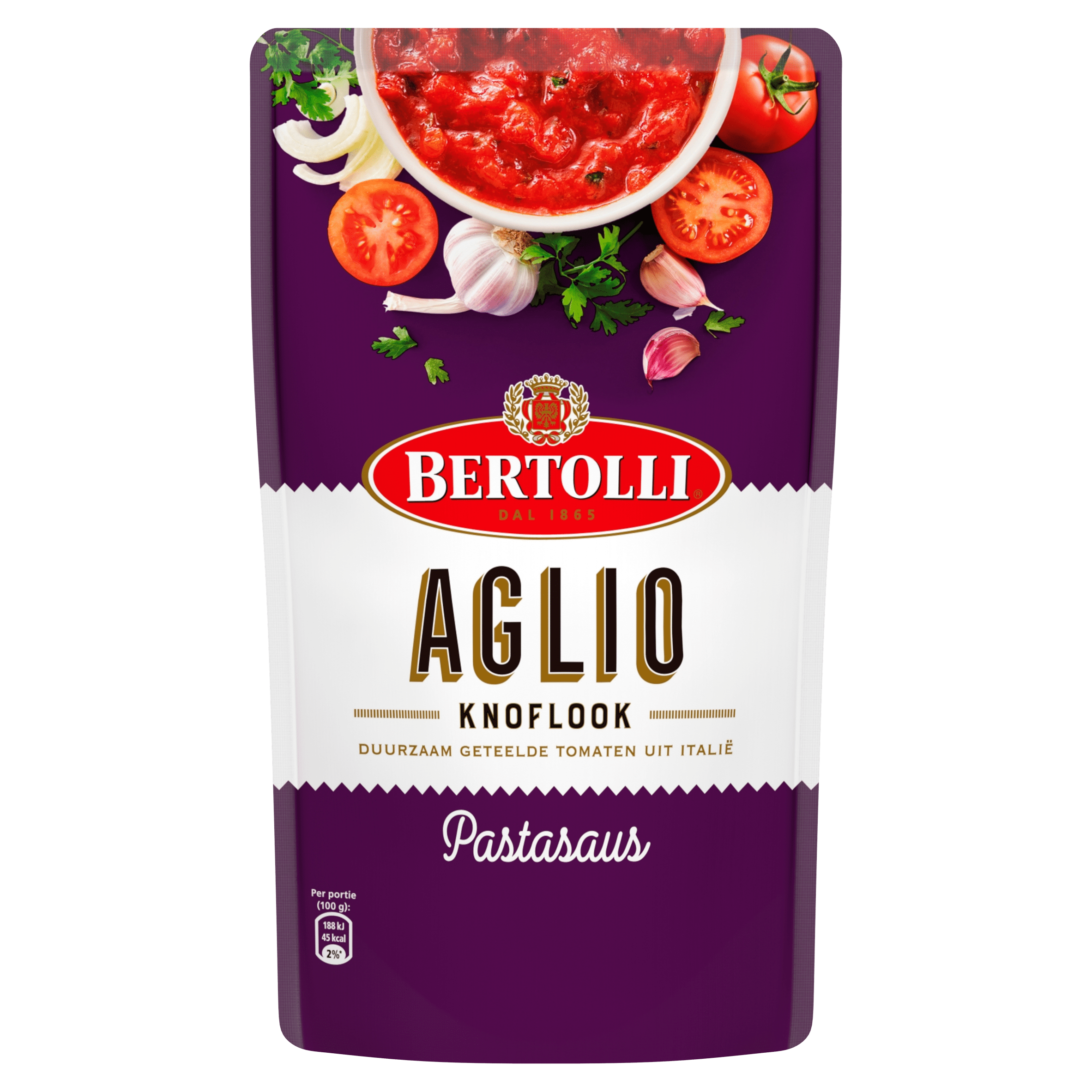 Bertolli Pastasaus In Zak Knoflook Per Zak 500 G