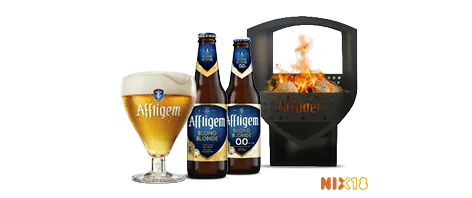 Maak kans op een Affligem Vuurkorf bij aankoop van 1 sixpack. De actie is geldig van 24 november t/m 9 december.