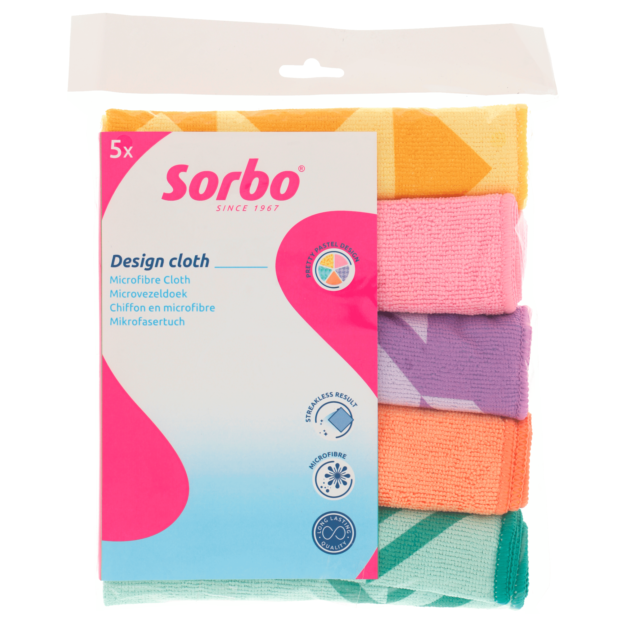 Sorbo Microvezeldoek Pastel Prints X Cm Per Zak St