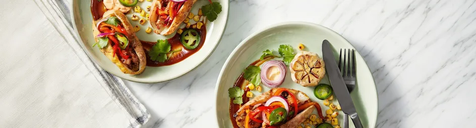 BBQ-aardappels met pulled chicken