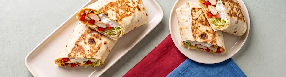 Krokante fajita wraps