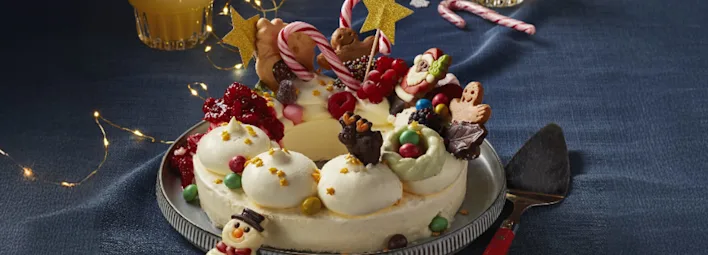 Versierde ijskrans voor kinderen