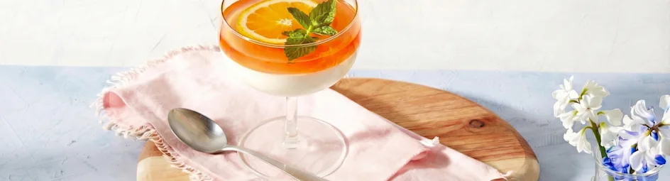 Feestelijke panna cotta met aperol spritz