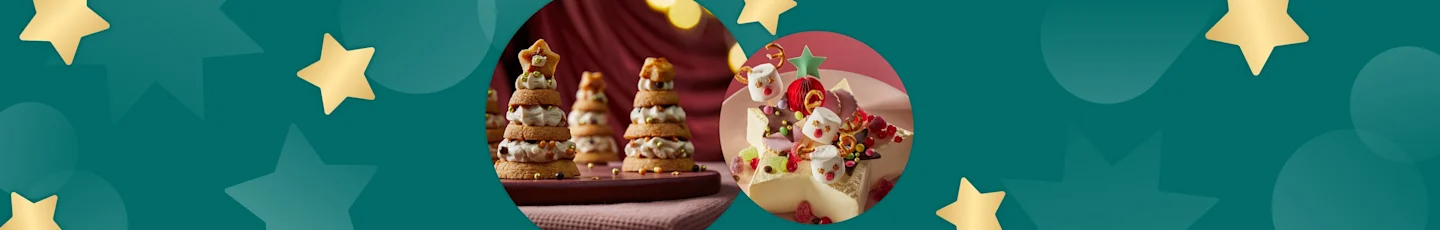 Kerstdiner recepten voor kinderen van kerstboompjes met mokkacréme en IJsster: Kids star.