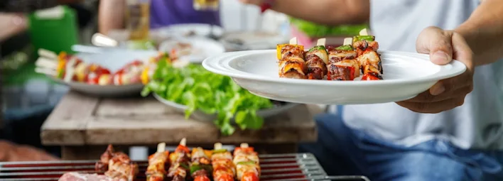 Spiesjes op de BBQ.