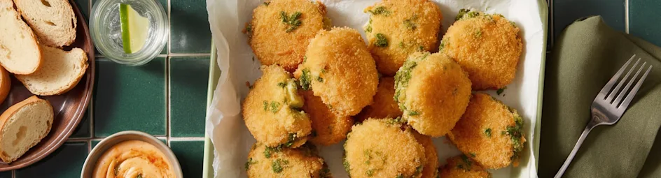 Krokante artisjokkoekjes met pittige mayo