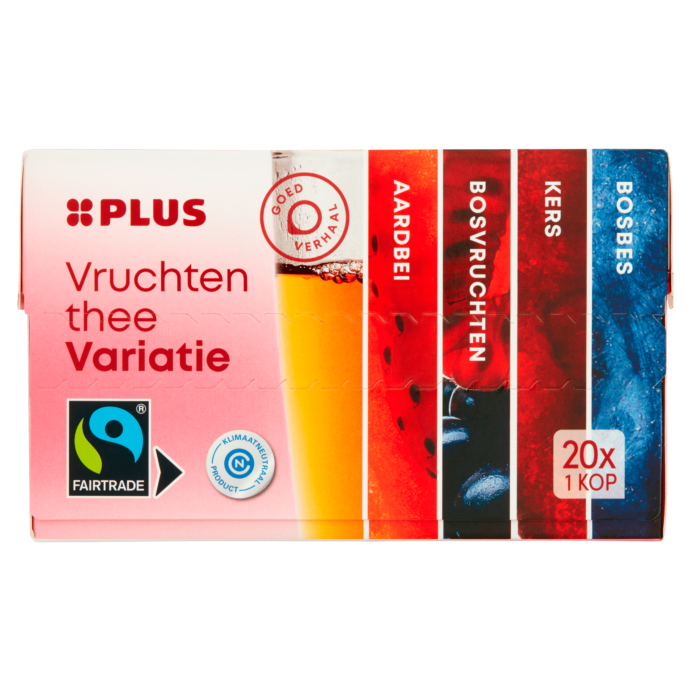 PLUS Thee Fruitvariatie Rood Fairtrade Per Doos 30 G