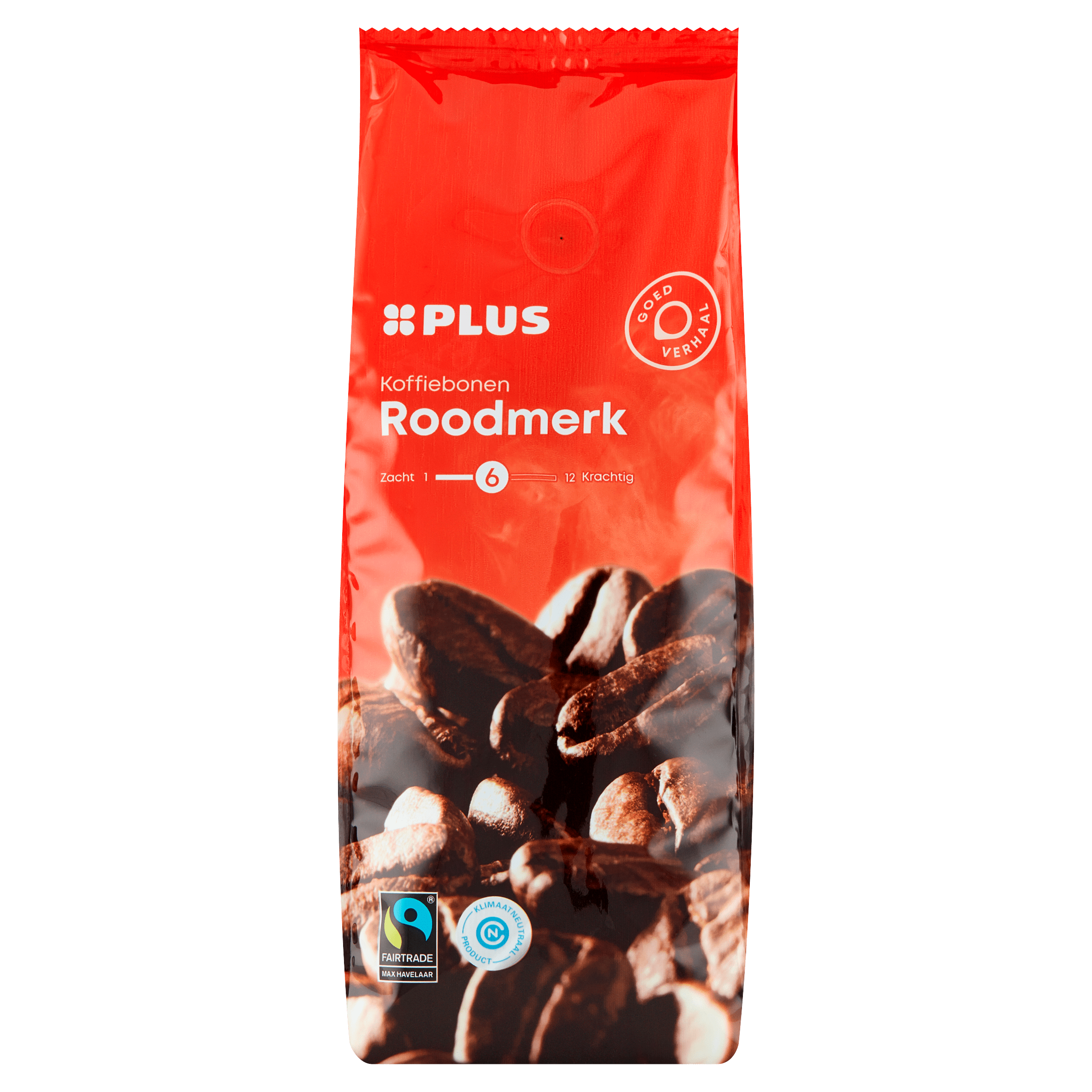 PLUS Koffiebonen Roodmerk Fairtrade Per Stazak 500 G