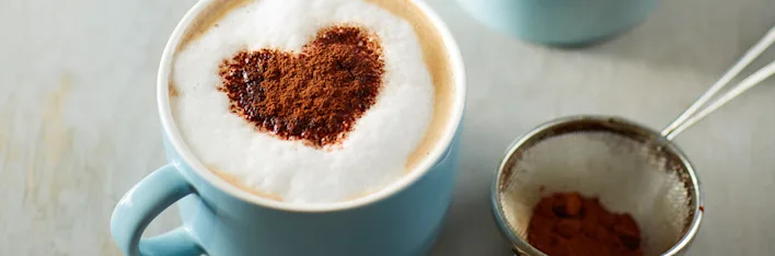 Kopje koffie met hart