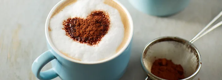 Kopje koffie met hart