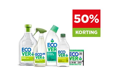 Ecover 50% korting. Geldig van 28 oktober t/m 3 november