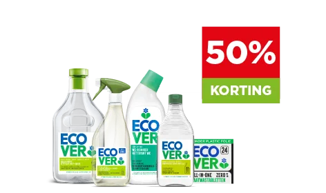 Ecover 50% korting. Geldig van 28 oktober t/m 3 november