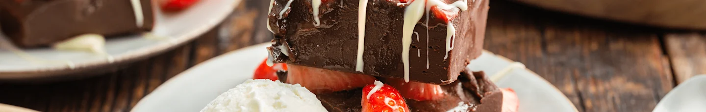 Aardbei-chocolade fudge