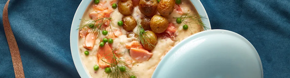 Zalmpannetje met venkel en krielspies