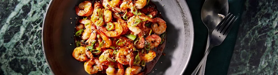 Knapperige chili-mayo garnalen uit de airfryer