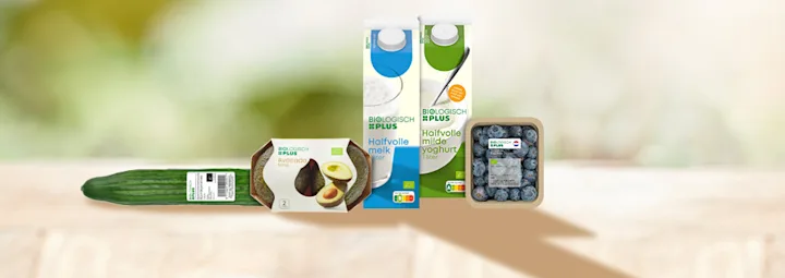 Biologisch assortiment van PLUS.