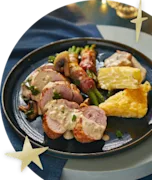 Varkenshaas met cranberrystoofpeersaus en kruidenrijst