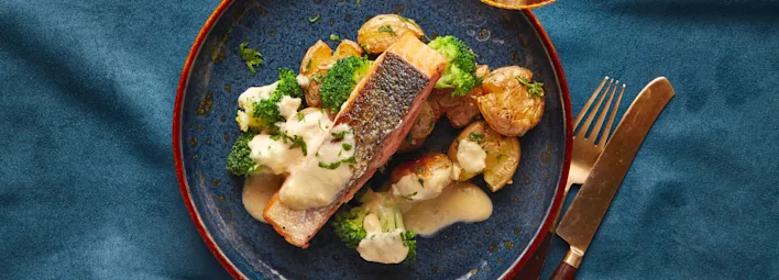 Zalmfilet met wittewijnsaus