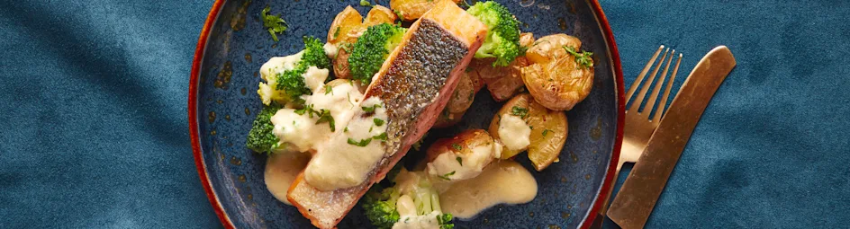 Zalmfilet met wittewijnsaus