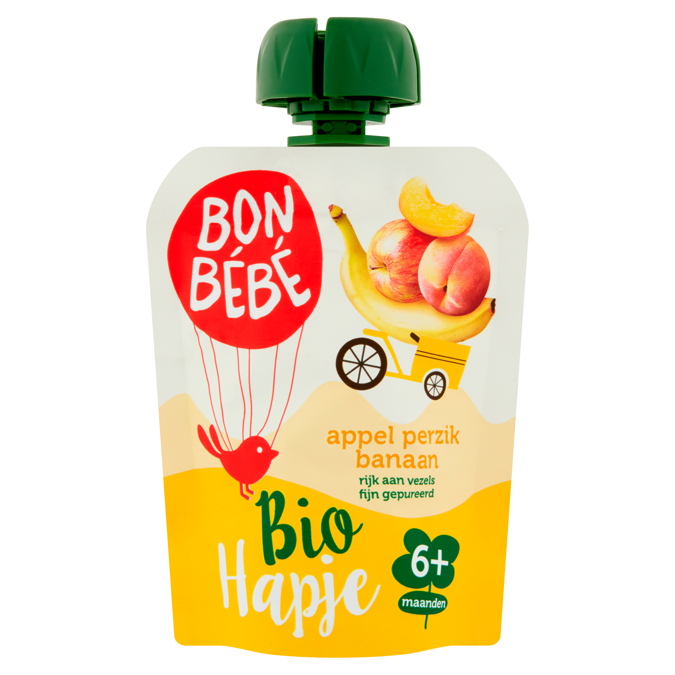 Bonbebe Bio 6 Appel Perzik Banaan Per Stazak 90 G