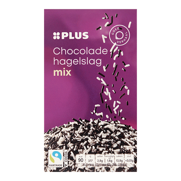 PLUS Chocoladehagelslag Mix Fairtrade Per Doos 400 G