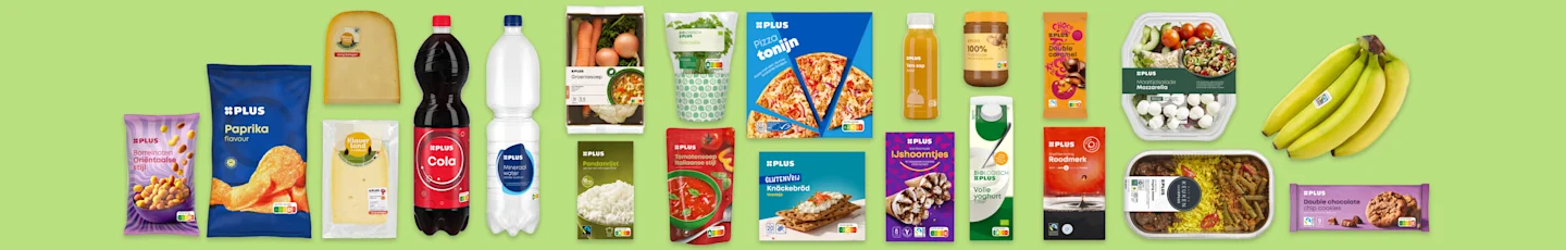 PLUS huismerkproducten.